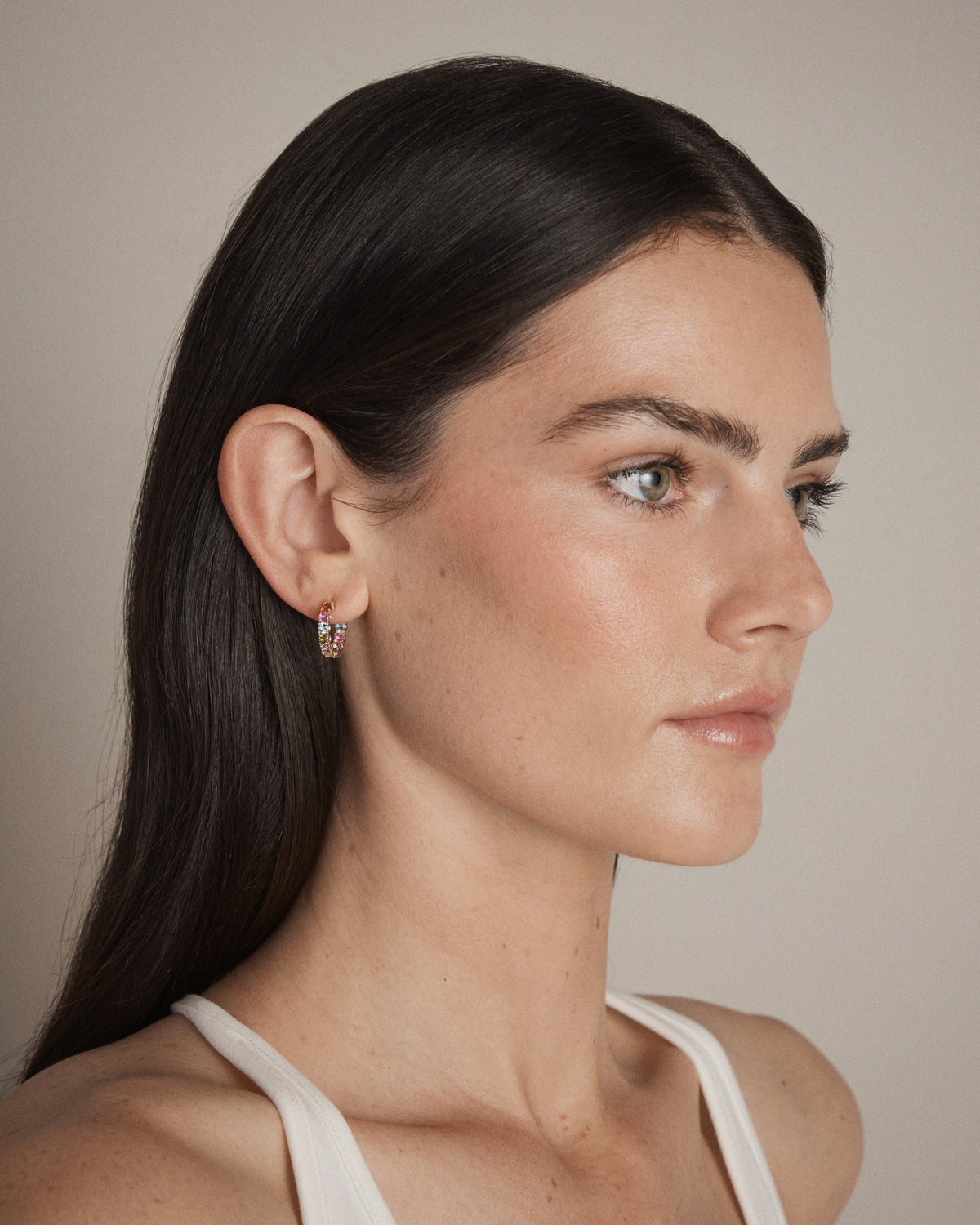 Prismatic Huggie Earrings
