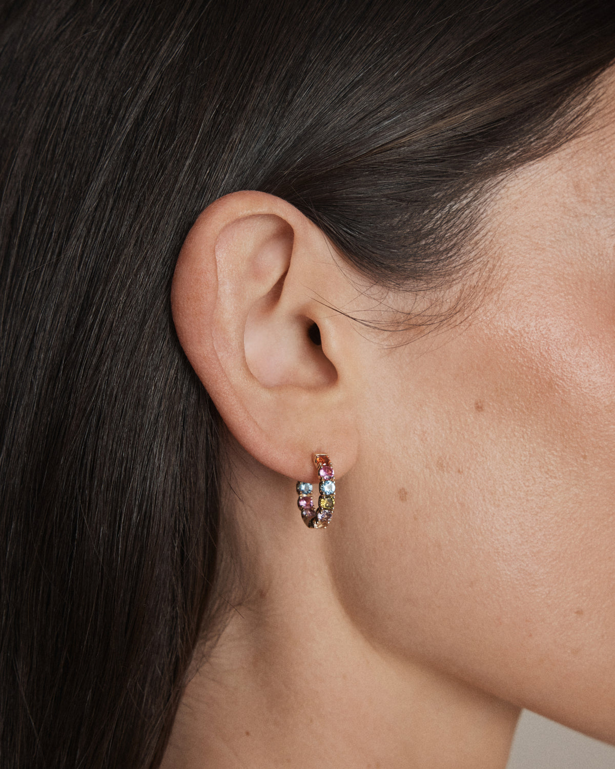 Prismatic Huggie Earrings